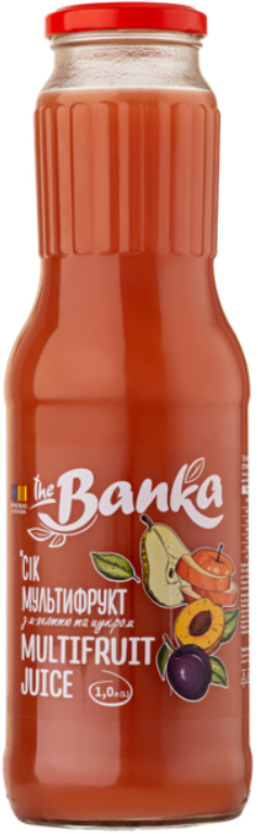 Сік мультифруктовий з м'якоттю ТМ The Banka 1л